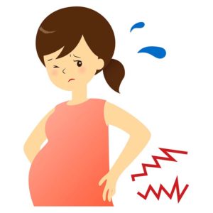 腰痛の妊婦